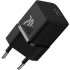 Baseus GaN5 Fast Charger (mini) 1C 20W EU Cluster Black (With: Baseus Dynamic 3 Series Fast Charging Data Cable Type-C to Type-C 100W 1m Cluster Black)